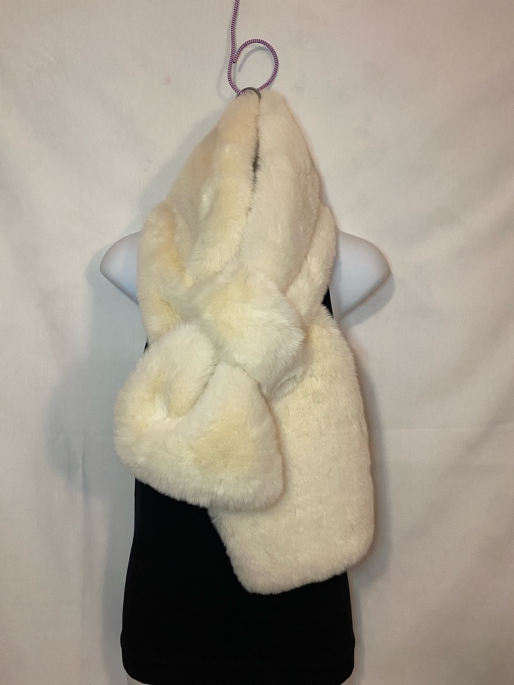 Cato Cream Faux Fur Loop Scarf